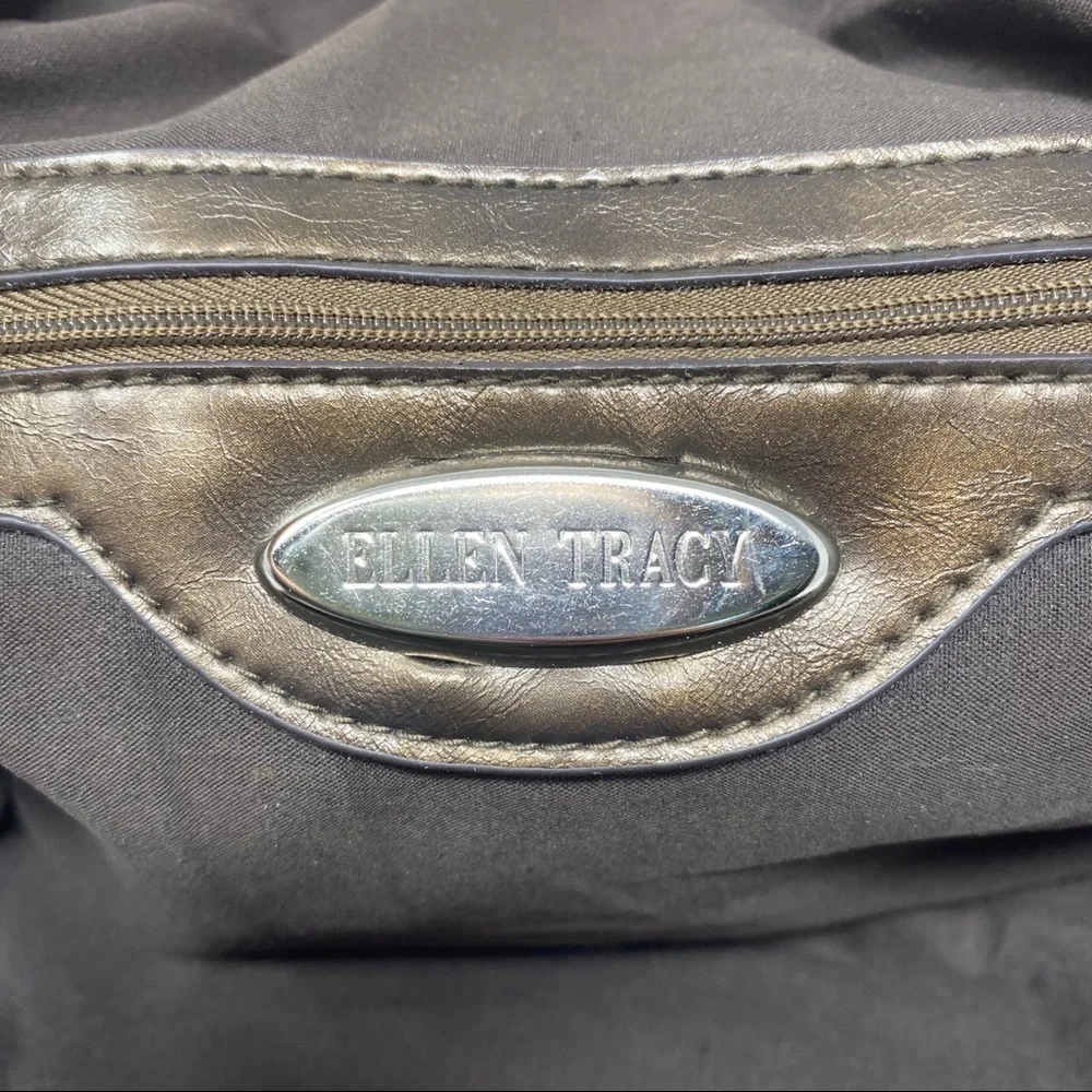 ELLEN TRACY 3 Compartment Bronze Tote Handbag